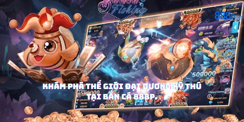 Hình ảnh đàn cá bơi trong trò chơi bắn cá 888P với hiệu ứng 3D đẹp mắt.