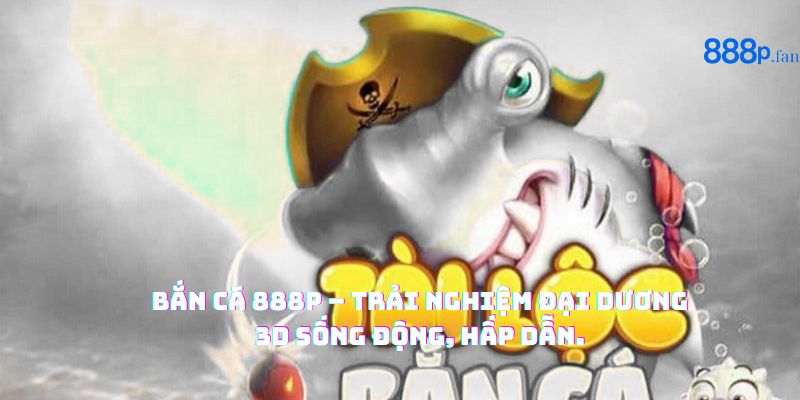 Hình ảnh mô phỏng trò chơi bắn cá 888P với đại dương nhiều màu sắc.